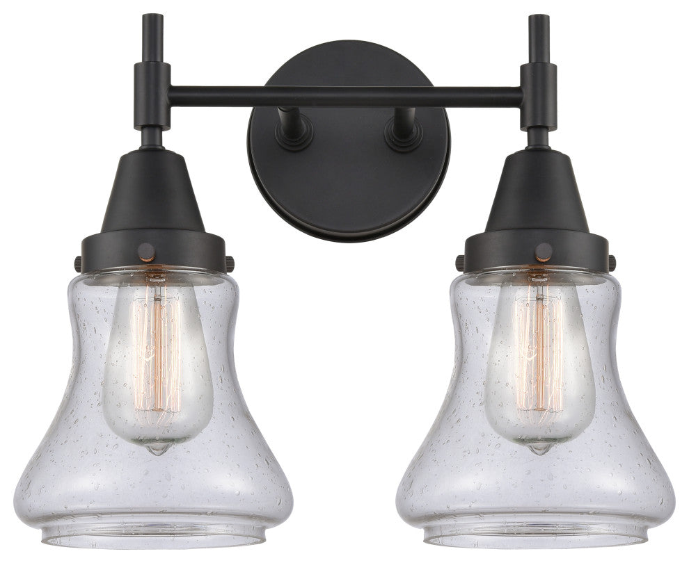 INNOVATIONS LIGHTING 447-2W-BK-G194-LED Caden 2 Light 17 inch Bath Vanity Light