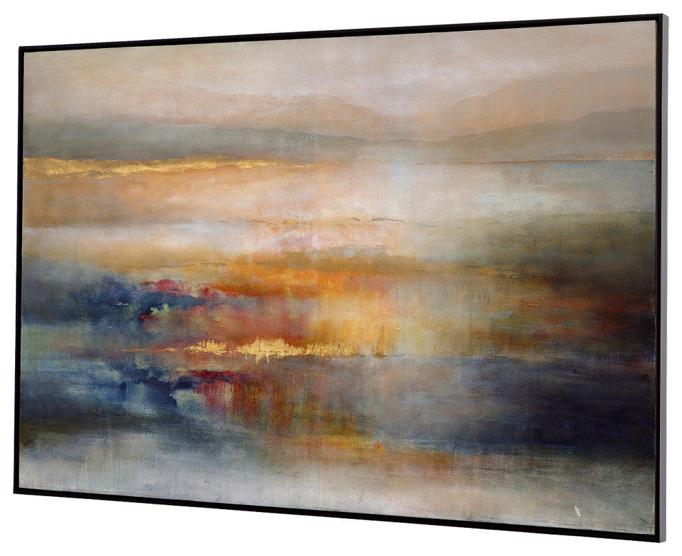 Uttermost Seafaring Dusk Hand Painted Abstract Art