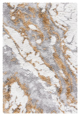 Safavieh Horizon Shag Collection HZN890D Rug, Grey/Gold, 2' X 3'