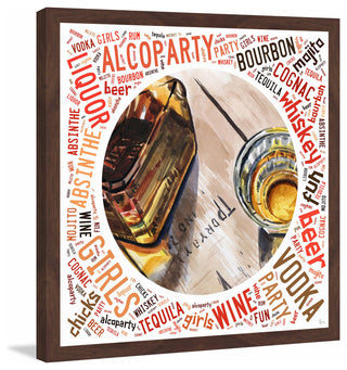 "Bourbon Night" Framed Painting Print, 32"x32"