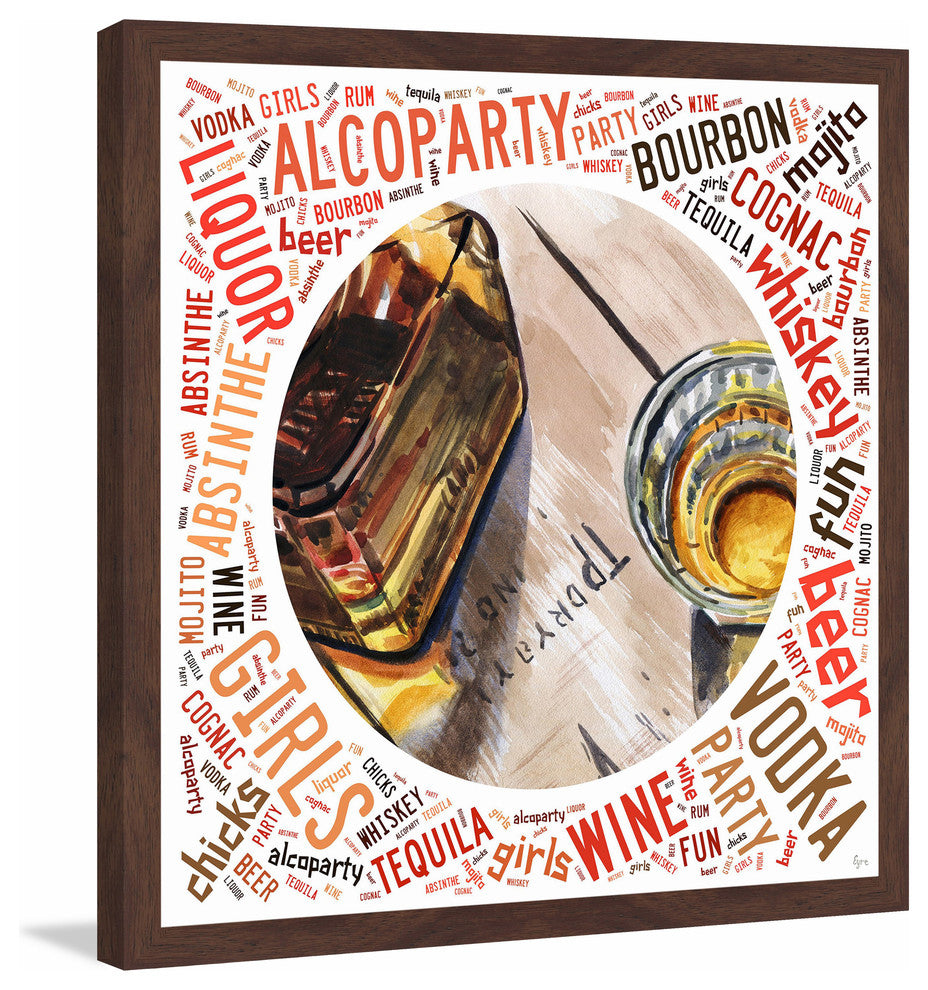 "Bourbon Night" Framed Painting Print, 32"x32"