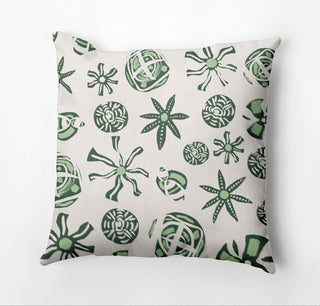 Fossil Formation Outdoor Pillow, Green, 18"x18"