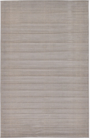Unique Loom Gray Solid Williamsburg 5' 0 x 8' 0 Area Rug