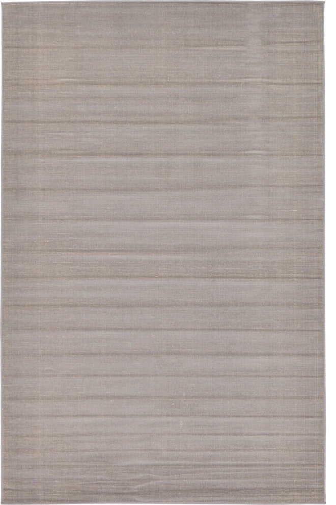 Unique Loom Gray Solid Williamsburg 5' 0 x 8' 0 Area Rug