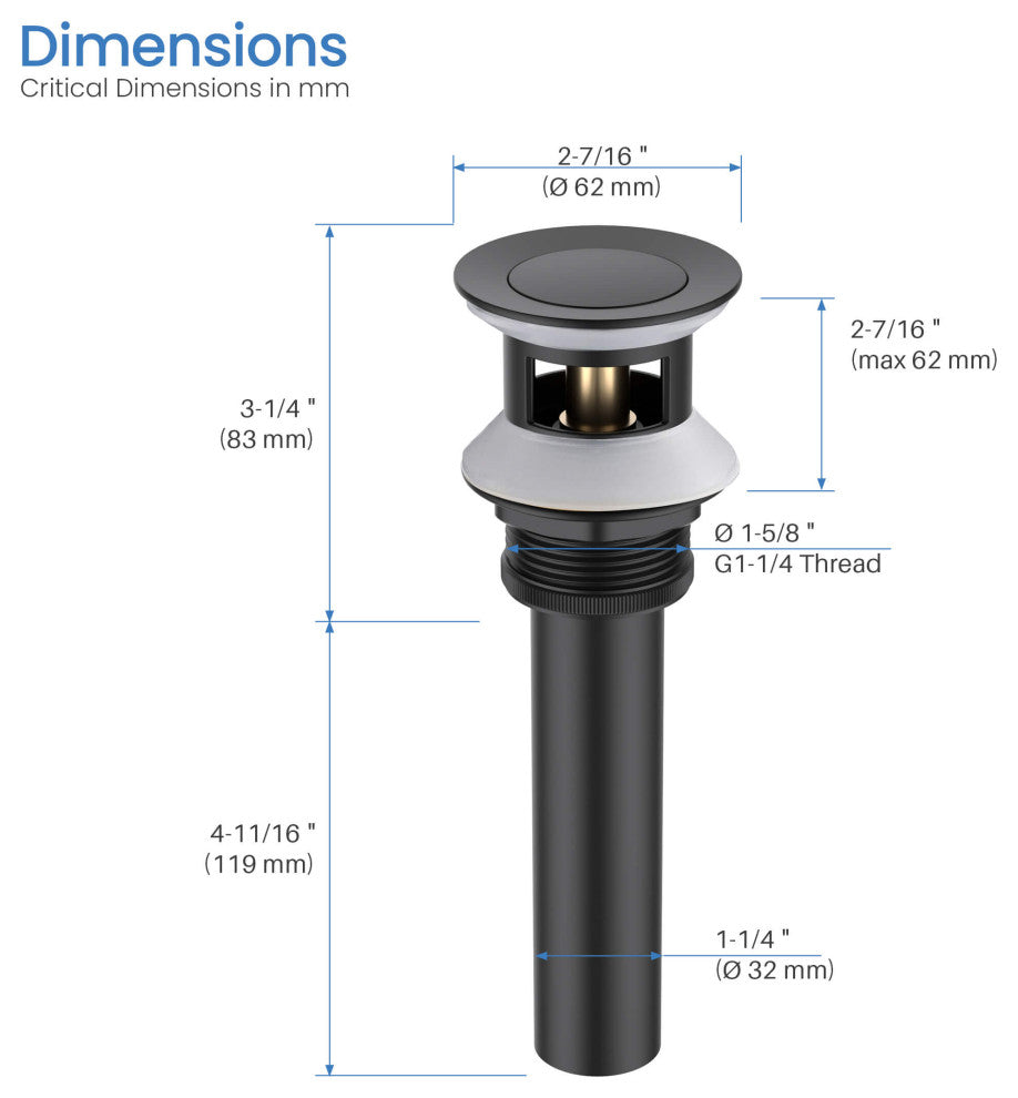 Cube 8" Widespread Bathroom Sink Faucet With Drain Assembly, Matte Black