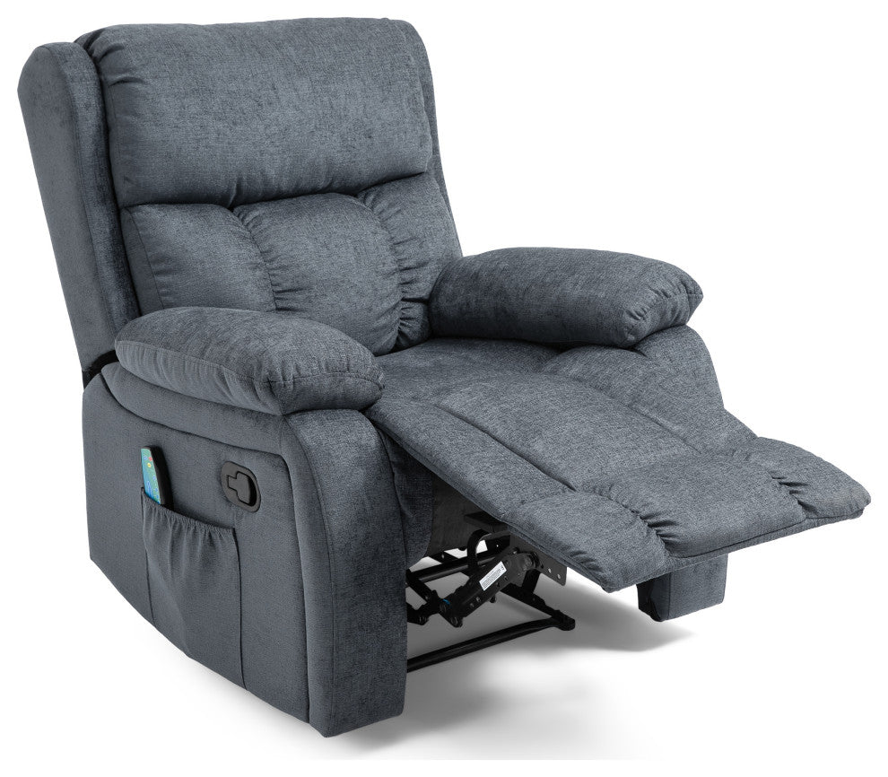 Lexie Contemporary Pillow Tufted Massage Recliner
