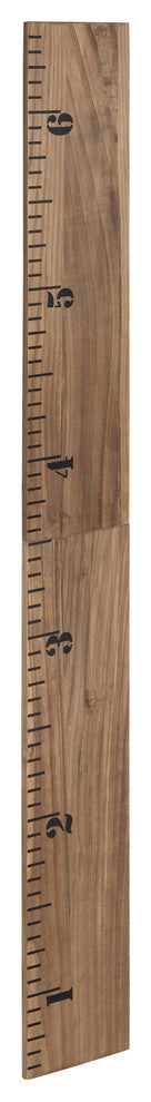 Growth Chart 6.5' Wood Wall Ruler, Rustic Brown