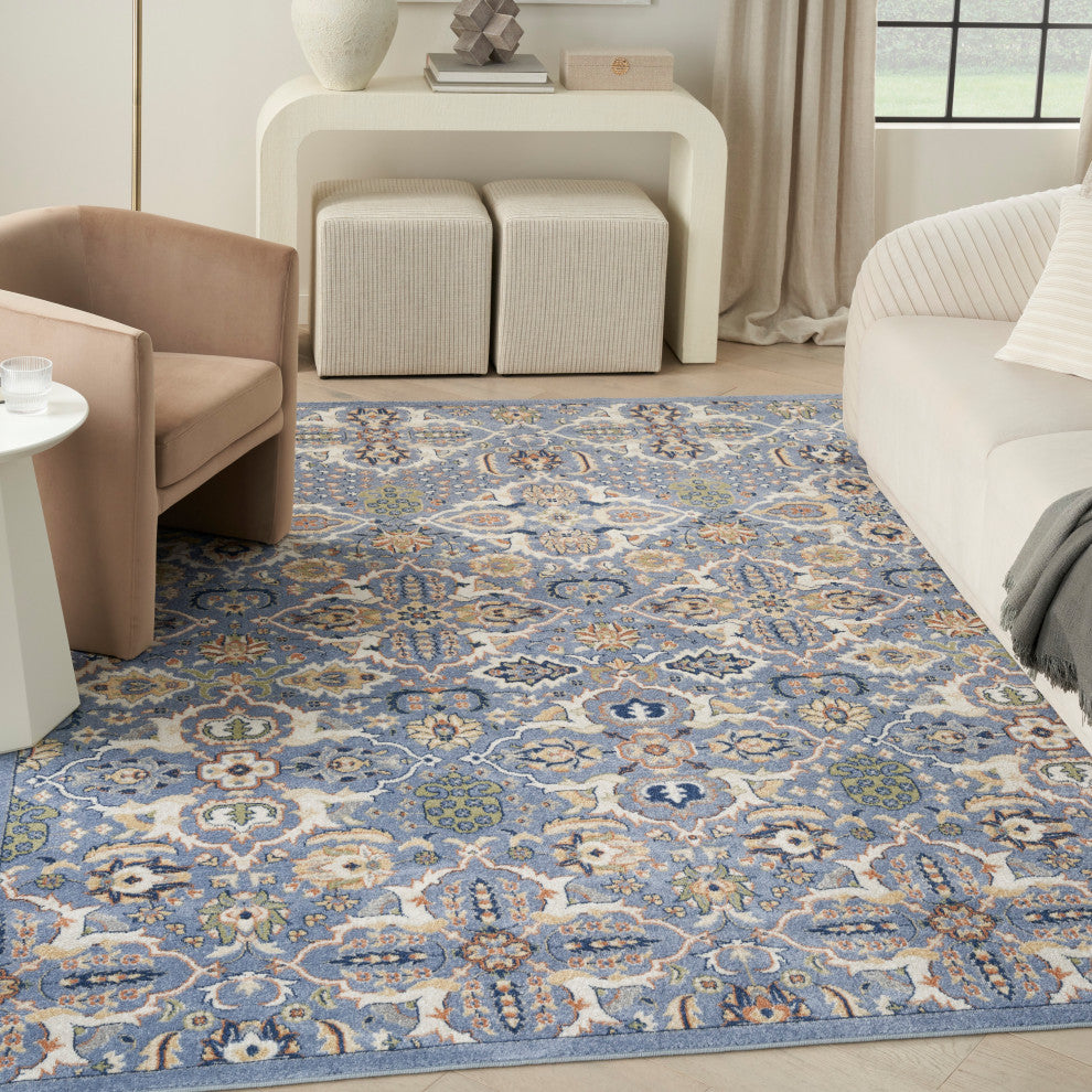 Nourison Allur 6'' x 9'' Light Blue Bohemian Indoor Area Rug