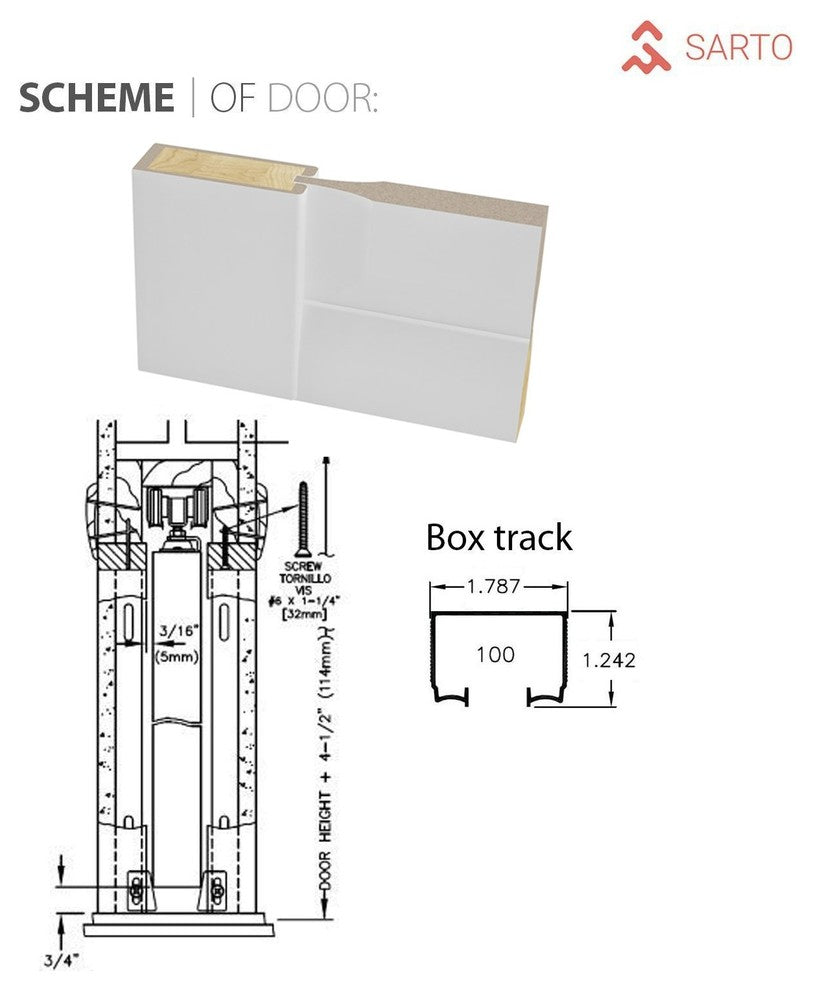 3 Panel Pocket Door 32 x 80 & Frames | Lucia 31 Matte White | Pantry Kitchen