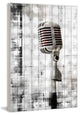 "Mic" Painting Print on White Wood, 30"x45"