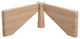 LeisureMod Imperial Interlocking Wooden Triangle Coffee Table Base, Natural Wood