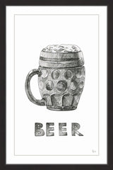 "Beer Foam II" Framed Painting Print, 16"x24"