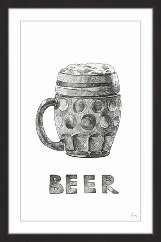 "Beer Foam II" Framed Painting Print, 16"x24"