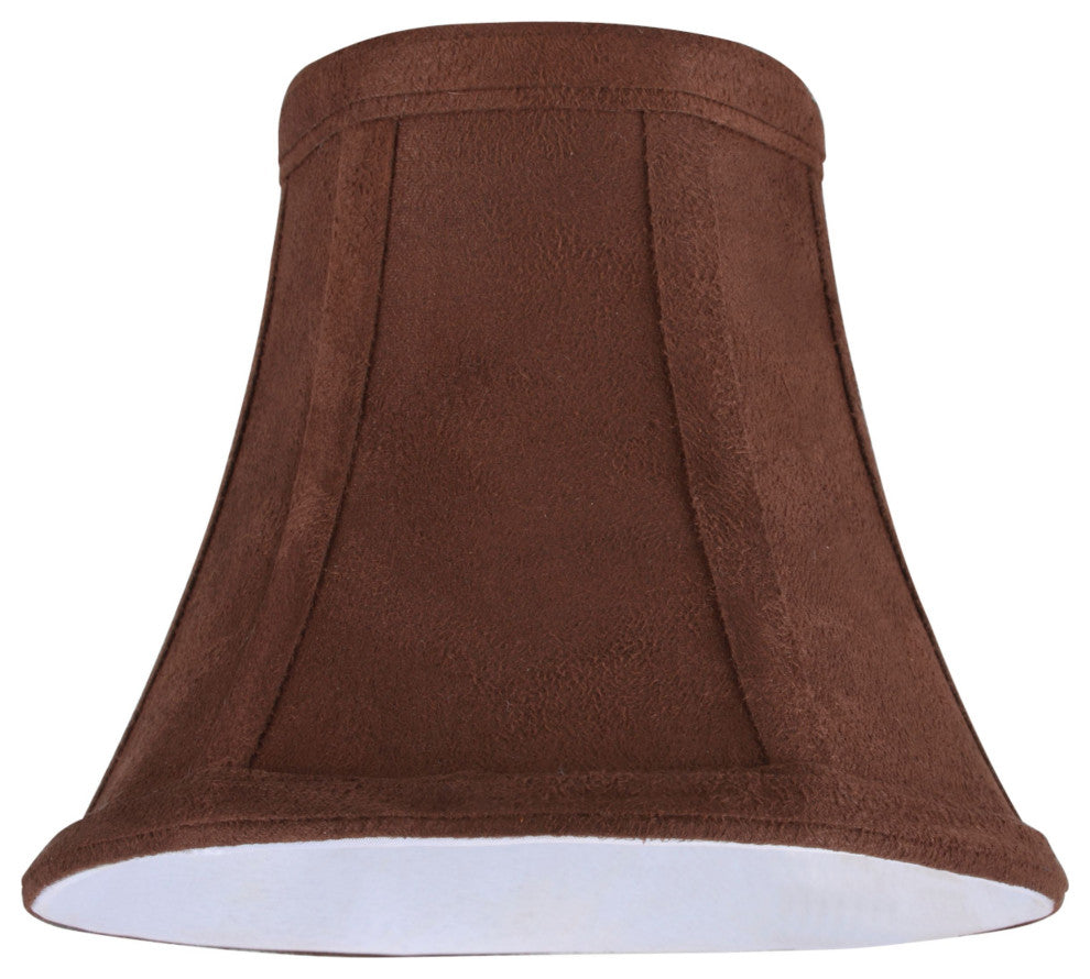30038-6 Small Bell  Chandelier Clip On Lamp Shade Dark Brown 3"x6"x5"