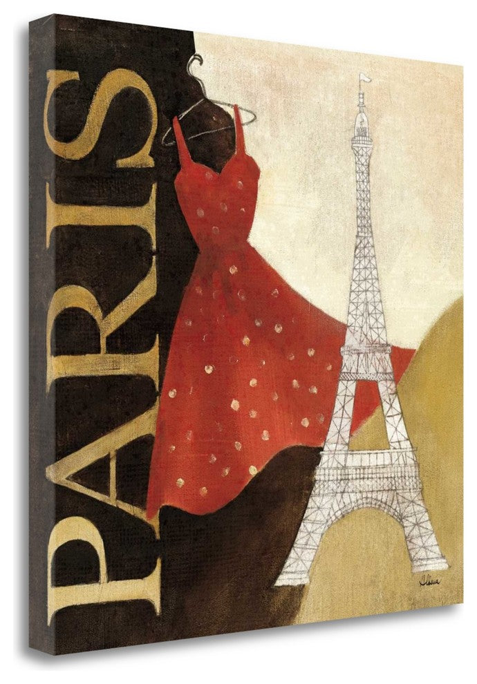 "Paris Dress - A Day In The City" By Albena Hristova, Gallery Wrap Canvas