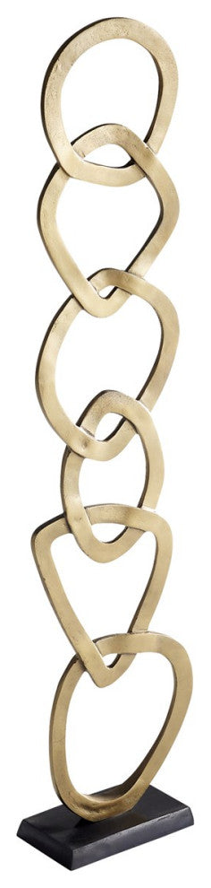 Cyan Perpetual Tower Sculpture 11181, Antique Brass
