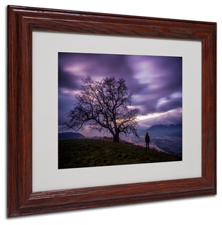 'The Tree of Love Grenoble' Matted Framed Canvas Art by Mathieu Rivrin