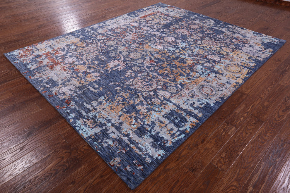 8' 1" X 10' 0" Persian Hand Knotted Wool and Silk Rug Q11794