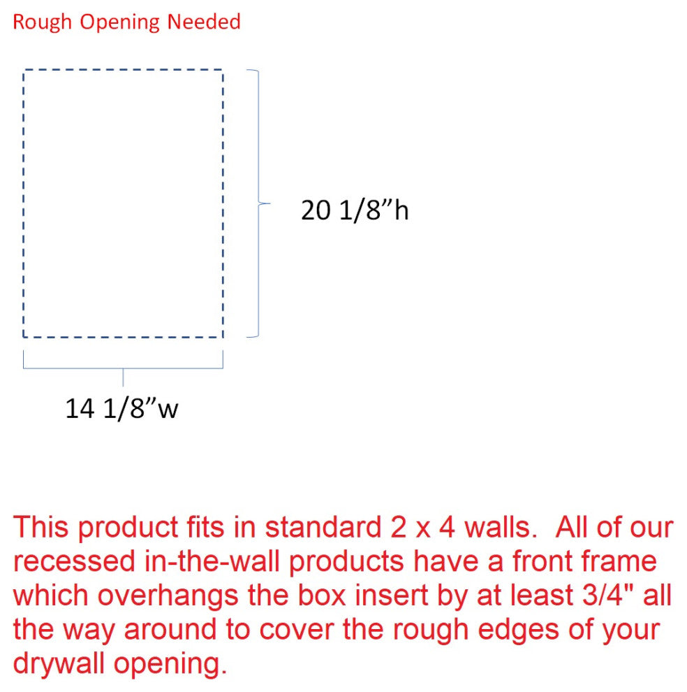 Durham Recessed Unfinished Niche 21.5"h x 15.5"w x 3.5"d
