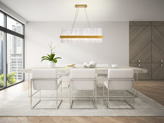 Elegant Lighting 3000G36 Dallas 20 Light 36"W Crystal Linear - Gold