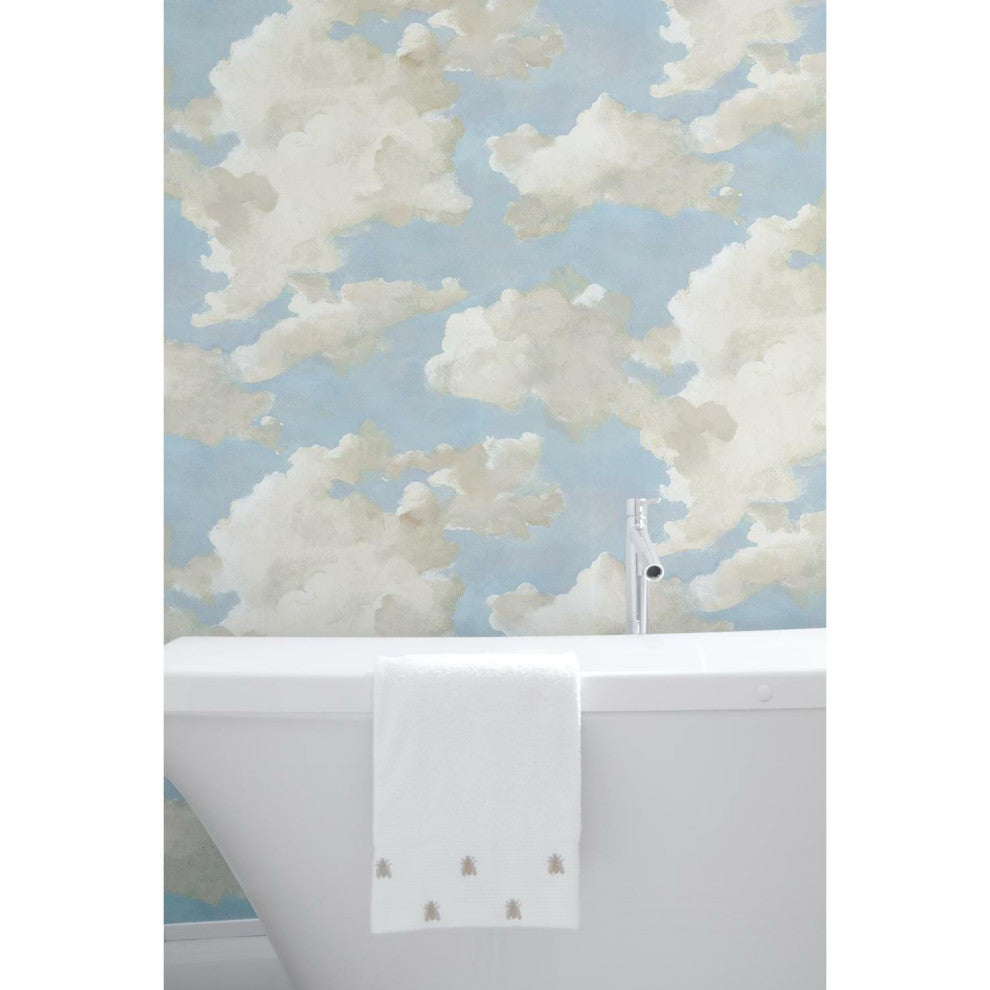 Clouds on Canvas Peel and Stick Wallpaper