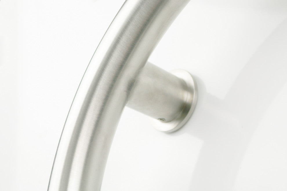 12" Huntington Shower Valve Grab Bar Front Mount, ADA Compliant, Satin