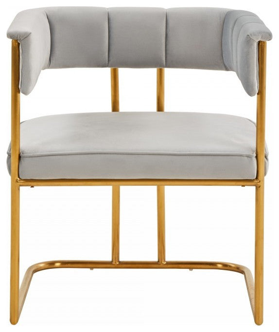 Gray Gold Modern Dining Chair