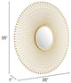 Frame Wall Mirror, Round, Aluminum, Metal, Gold, Bedroom Living