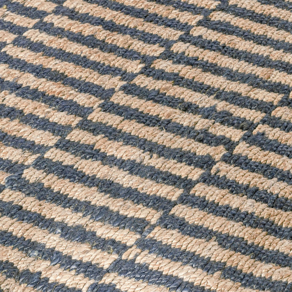 Monterey Jute Handwoven Accent Rug, Blue, 5x8