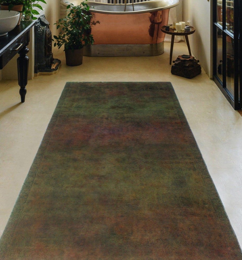 Vintage Distressed Rainbow-dyed Saraï¿½ Brown Runner