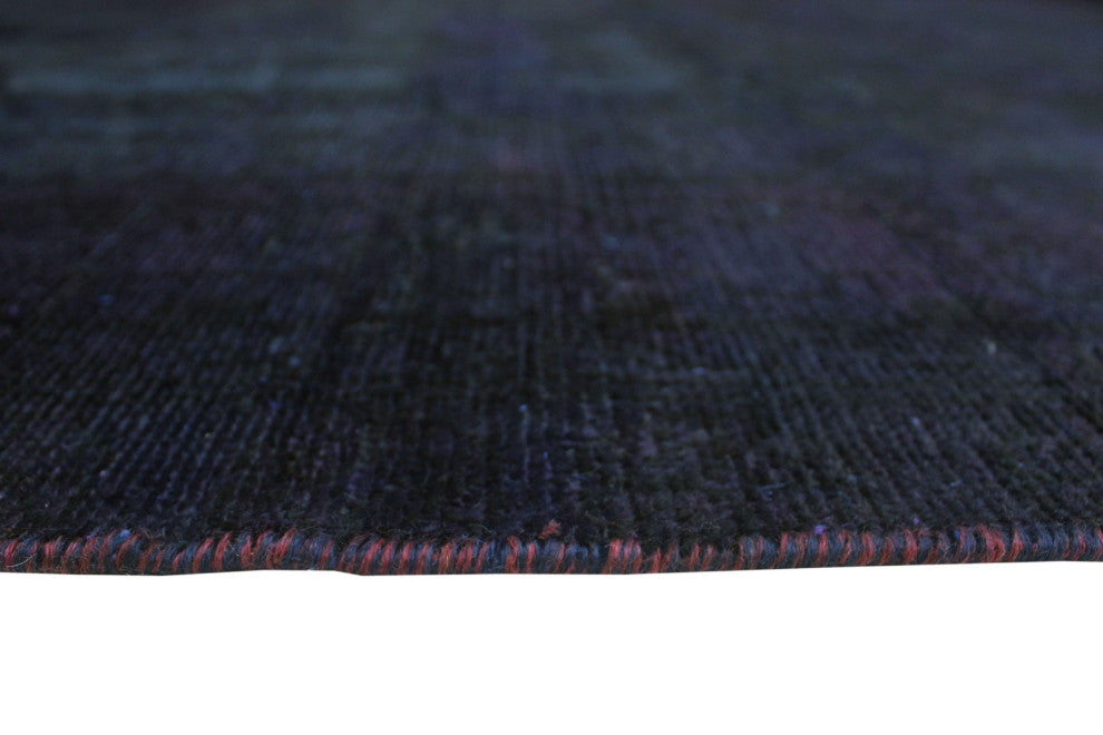 Vintage Distressed Overdyed Aidh Purple Rug