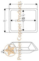 Premier Copper LREC19DB Rectangle Under Counter Hammered Copper Bathroom Sink