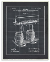 "Vintage Brewing Process Blueprint" Wall Plaque Art