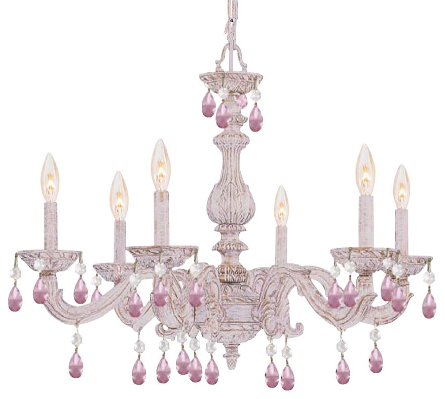 Crystorama Lighting Group 5036-RO-MWP Paris Market 6 Light 28\"W - Antique White