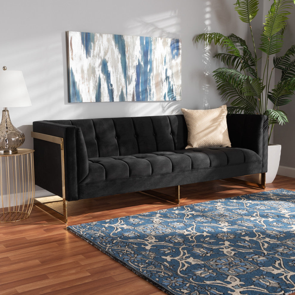 Rolland Glamour Sofa, Gold
