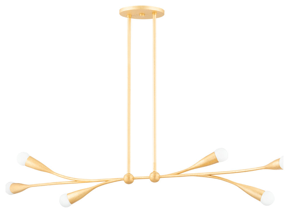 Elsa 6-Light Linear Gold Leaf
