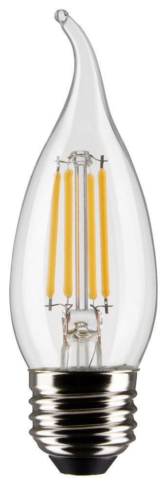 4W CA10 LED, Clear, Medium Base, 90 CRI, 4000K, 120V