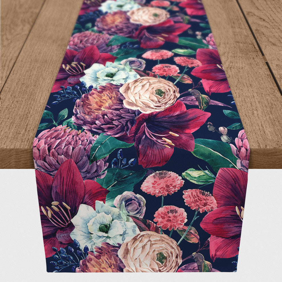Jewel Bouquets 16x90 Cotton Twill Runner