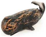 Whale Sculpture, Medium, Distressed Black