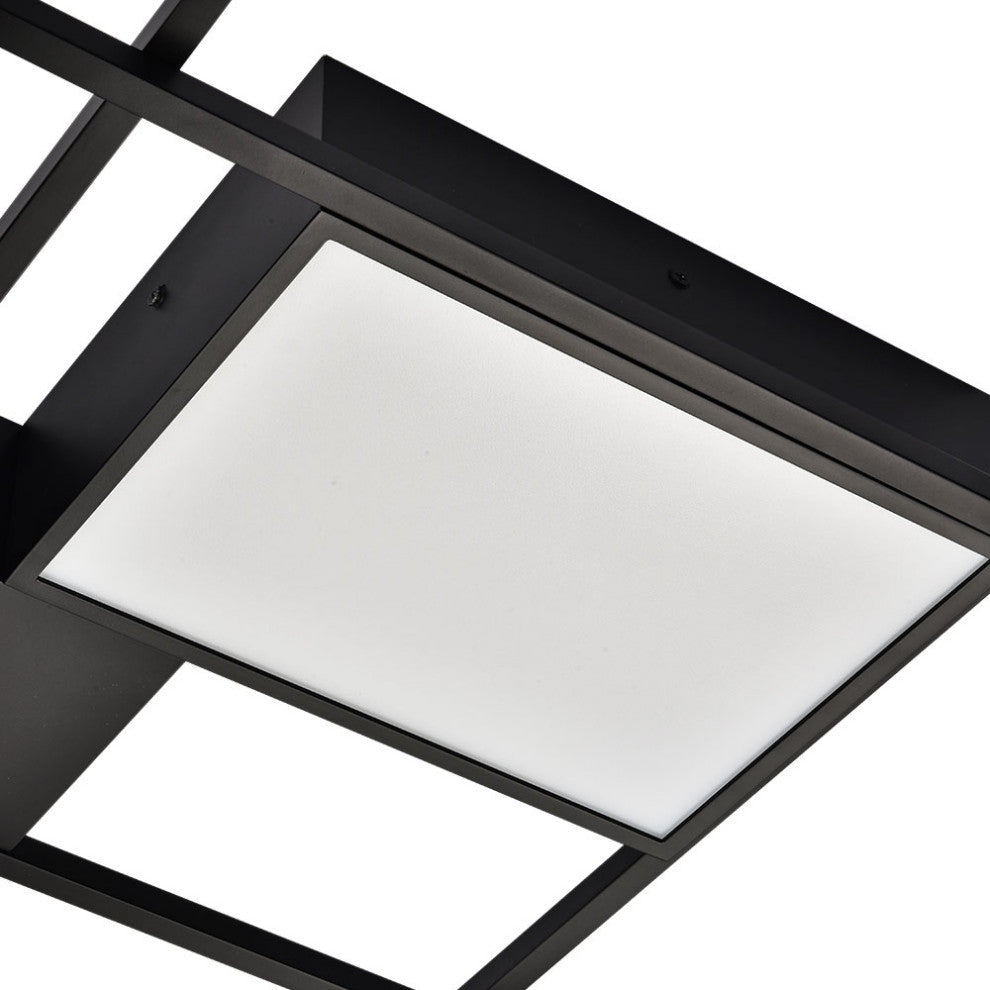 Radium 19" ETL Certified Integrated LED Ceiling Fixture, Black