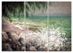 "Rocky Seashore With White Waves" Canvas Print, 3 Panels, 36"x28"