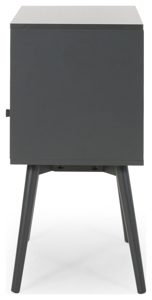 Alexis Mid-Century Modern Side Table, Dark Gray