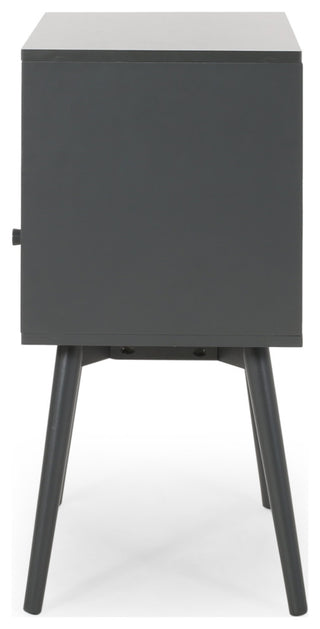 Alexis Mid-Century Modern Side Table, Dark Gray