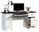 Classic Desk, Rectangular Top With Storage Drawers & Pull Handles, Black/White
