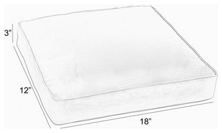 Sorra Home Sunbrella Outdoor Corded Chair Cushion 18"Wx12"Dx3"H