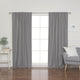 Linen Look Back Tab Blackout Curtains with Coating, Grey, 52"x84"