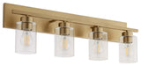 Quorum International 5012-4 Carter 4 Light 30"W Vanity Light - Aged Brass
