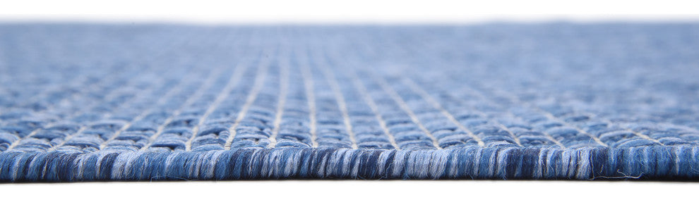Unique Loom Blue Solid Outdoor 6' 0 x 9' 0 Area Rug