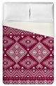 Maroon Tribal Print King Brushed Poly Duvet