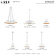 Amador 3 Light Shiny White With Polished Chrome Accents Large Pendant